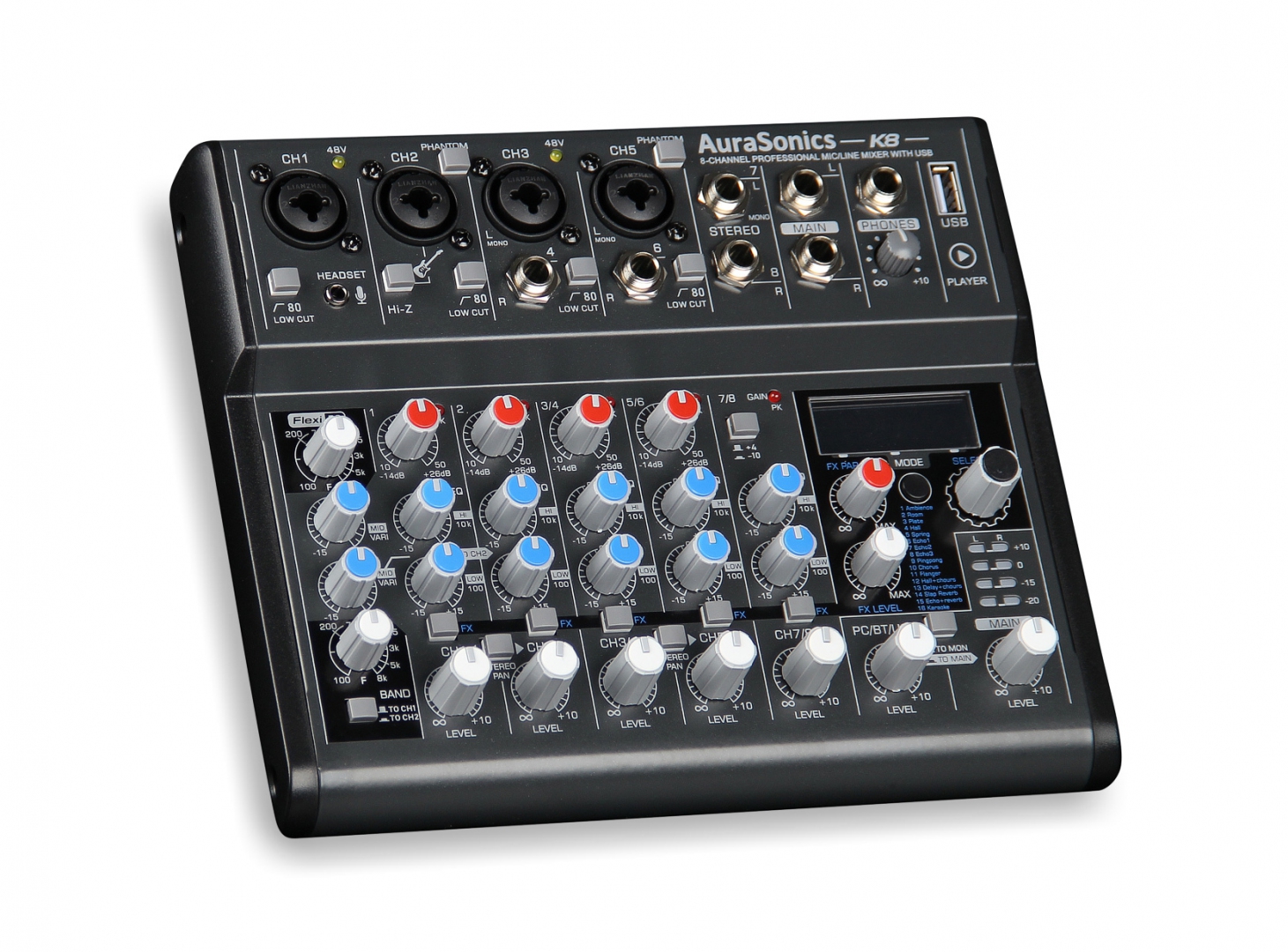 AuraSonics K8 компактный микшерный пульт в Соль-Илецке
