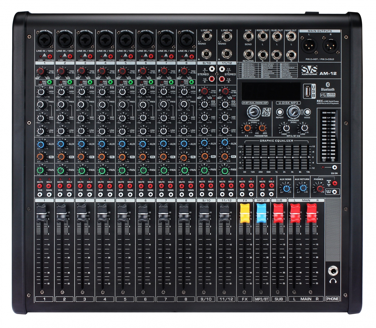 SVS Audiotechnik mixers AM-12 Микшерный пульт аналоговый, 12-канальный в Соль-Илецке